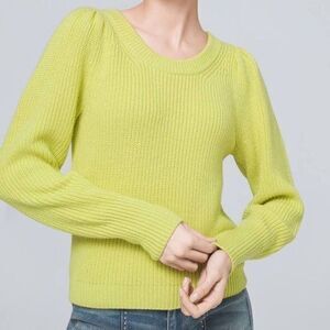 White House Black Market Puff Sleeve Ribbed Knit Size‎ Medium